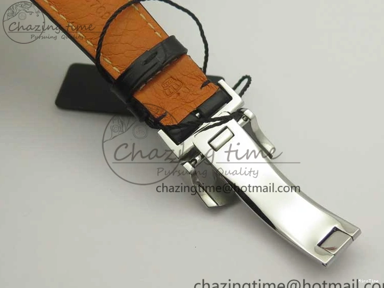 MIROTIME 0308 Portuguese Chrono SS ZF 1:1 Best Edition Gray Dial SS On Black Leather Strap A ZipUp 7215